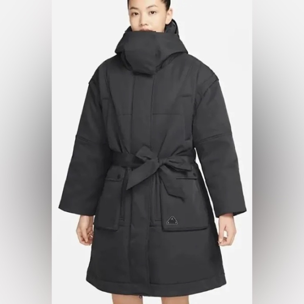 Nike Women's Jordan 23 Engineered Parka Oversized Fit Black 2-in-1 M $375